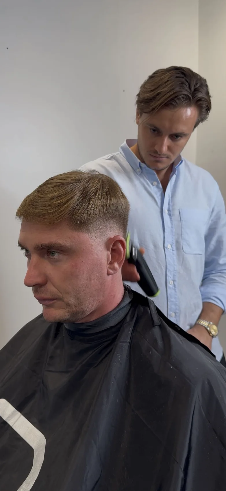 Textured longer men’s hairstyle at BARBERSKY